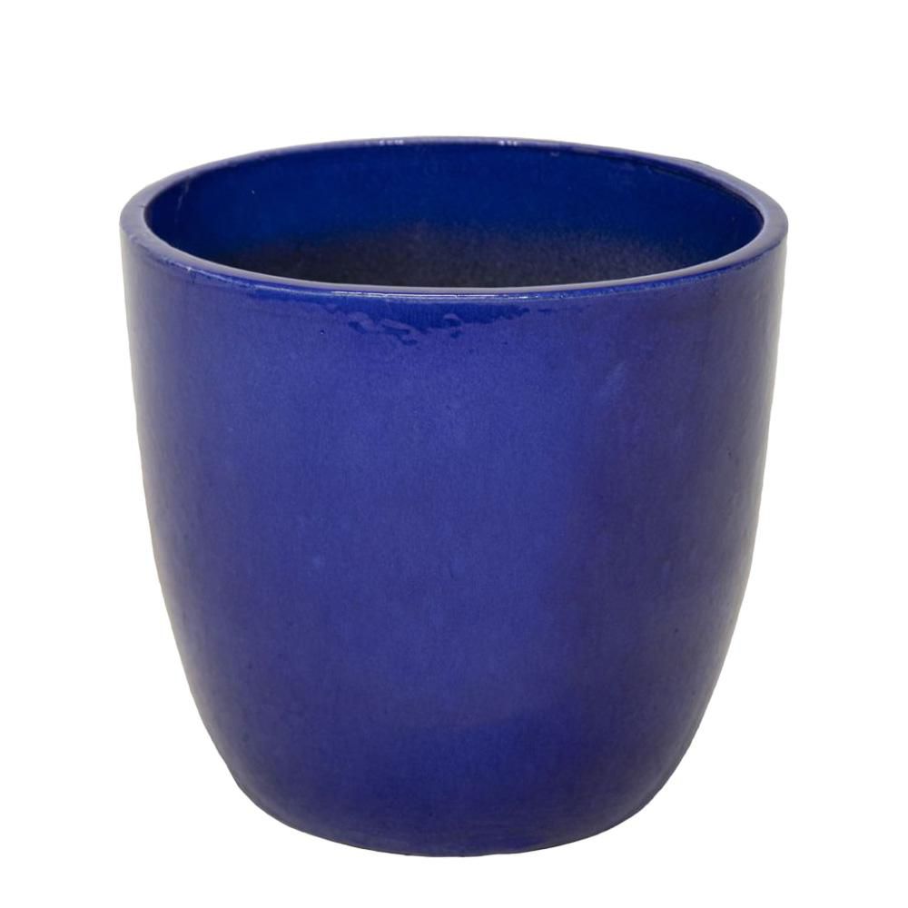 VASO CERAMICA D.48 CM H.43 CM – NOBLE EGG- COBALTO/BLU