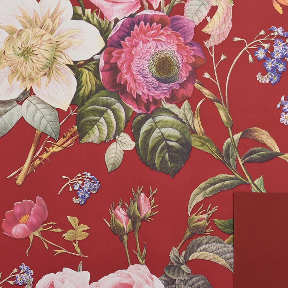 BOBINA PPL C/FIORI 1X25MT -ARBORETUM- BORDEAUX