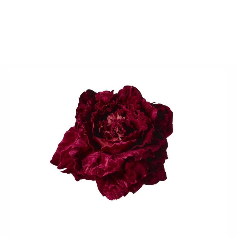PEONIA TESTA VELLUTO D.48 CM H.130 CM BURGUNDY