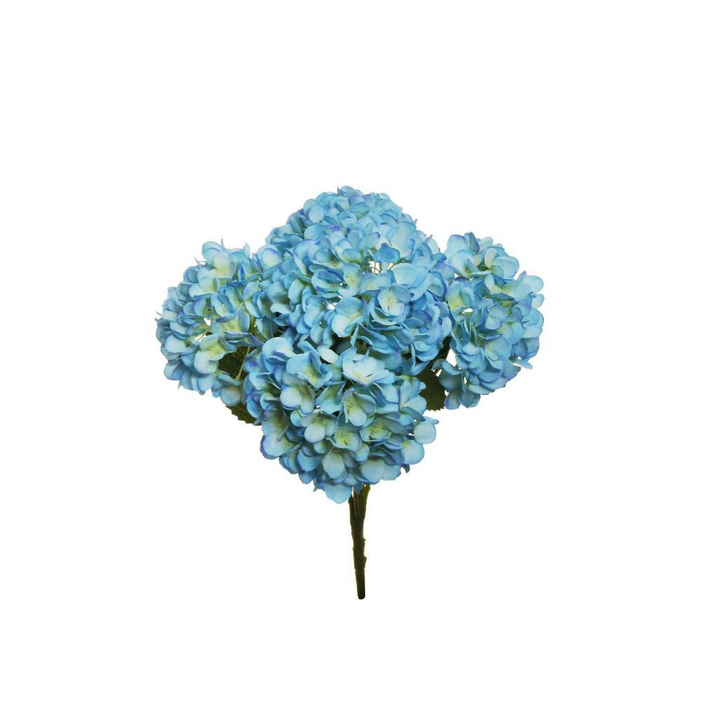 HYDRANGEA BOUQUET 5X CM.48 -JULIET- BLU CHIARO