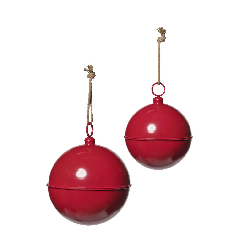 SET 2 SFERE LATTA D.30-35 CM ROSSO