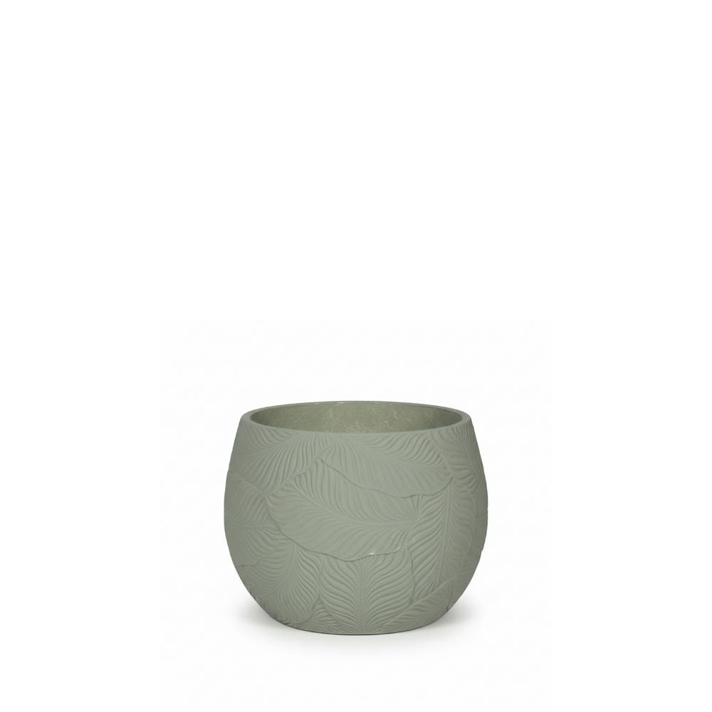 VASO TONDO FIBER GLASS D.40 CM H.33 CM (M) VERDE/BEIGE