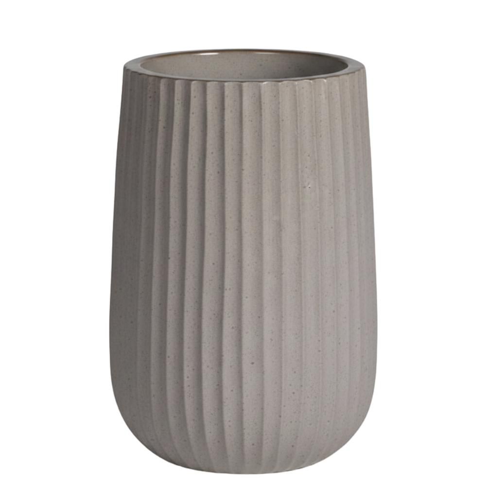 VASO CONICO CERAMICA D.29 CM H.37 CM (L) GRIGIO