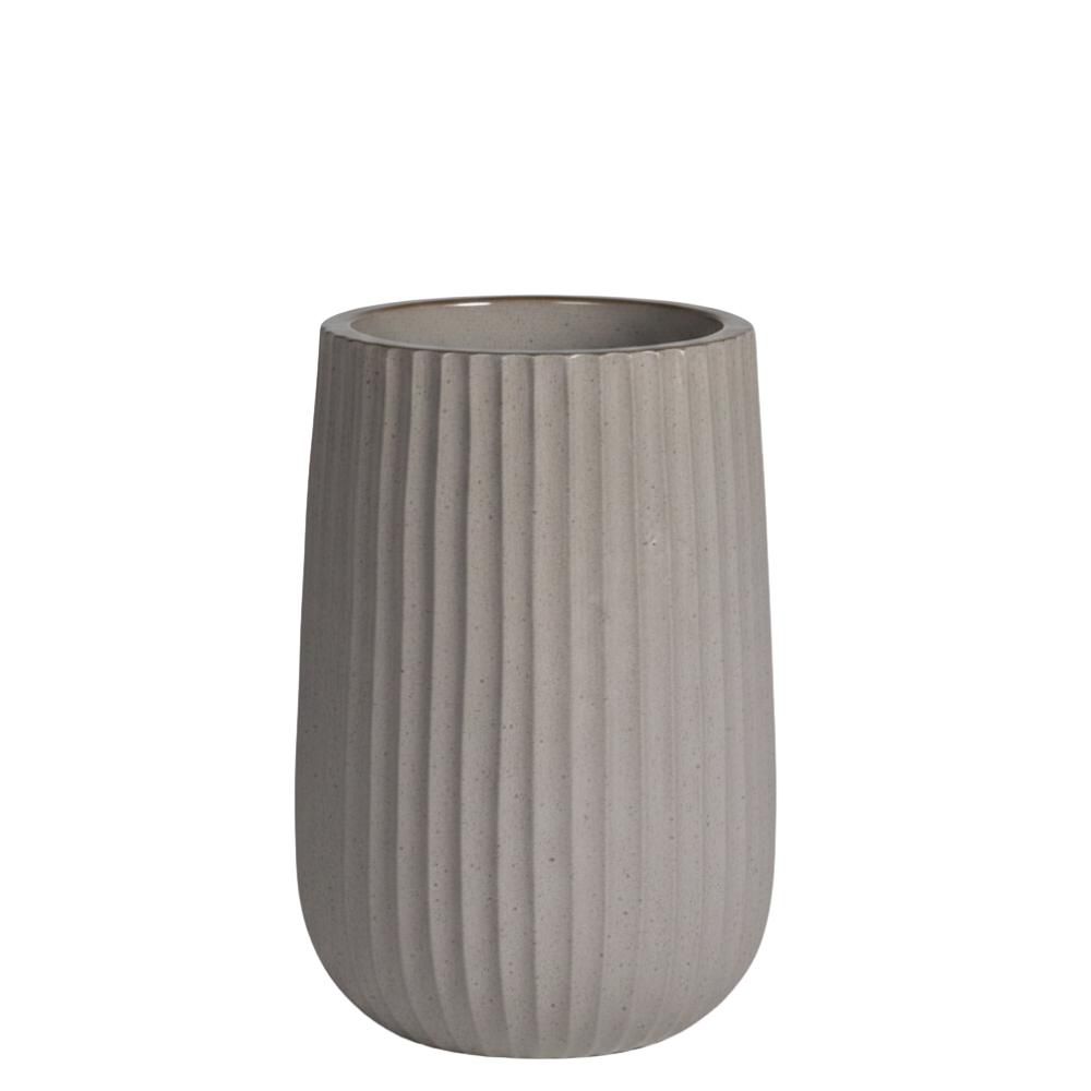 VASO CONICO CERAMICA D.21 CM H.30 CM (M) GRIGIO