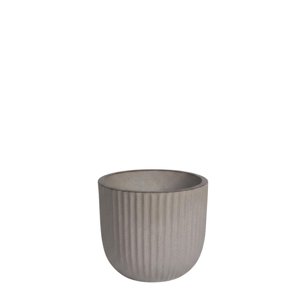 VASO CONICO CERAMICA D.22 CM H.20 CM (S) GRIGIO