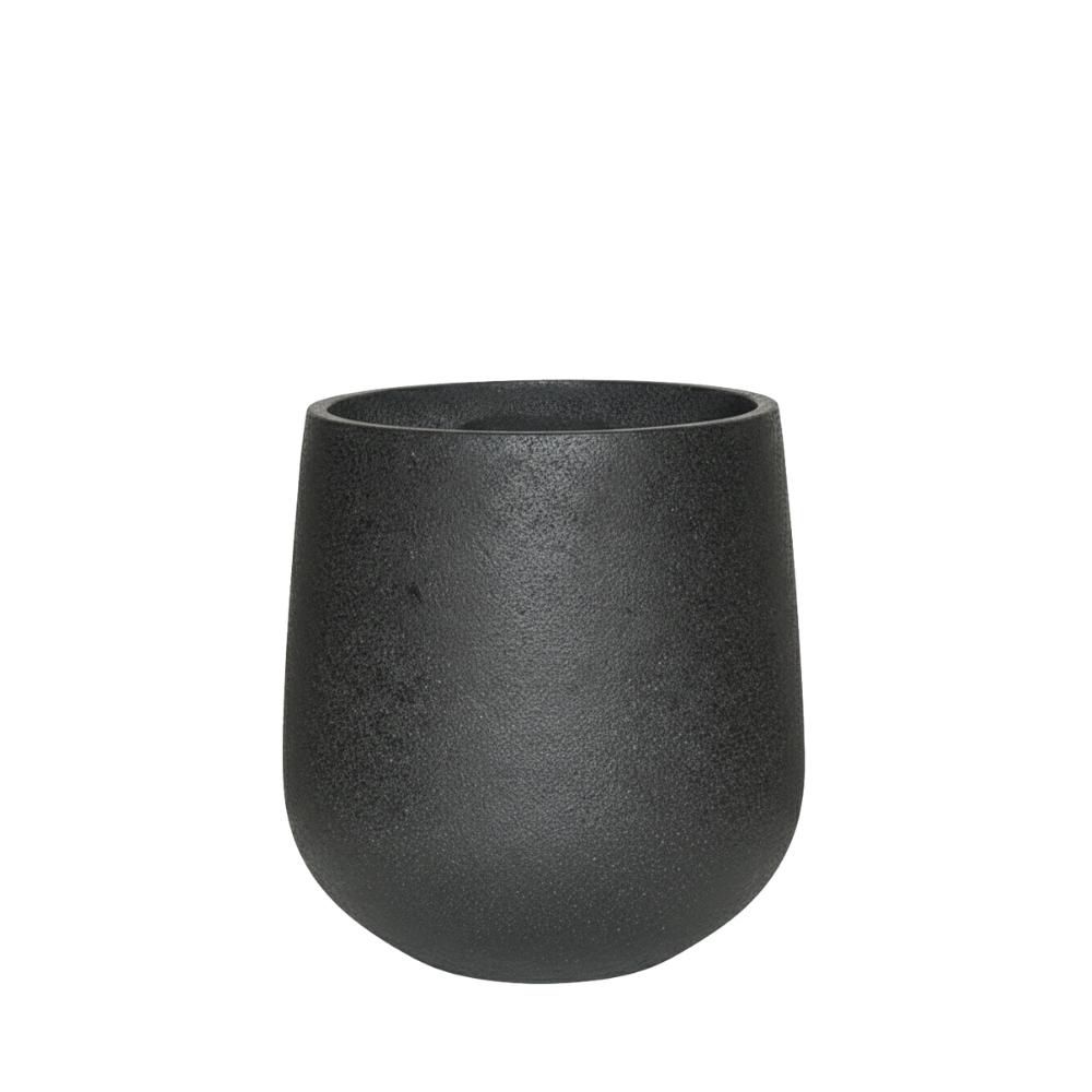 VASO TONDO CEMENTO D.65CM H.70 CM (XL) NERO