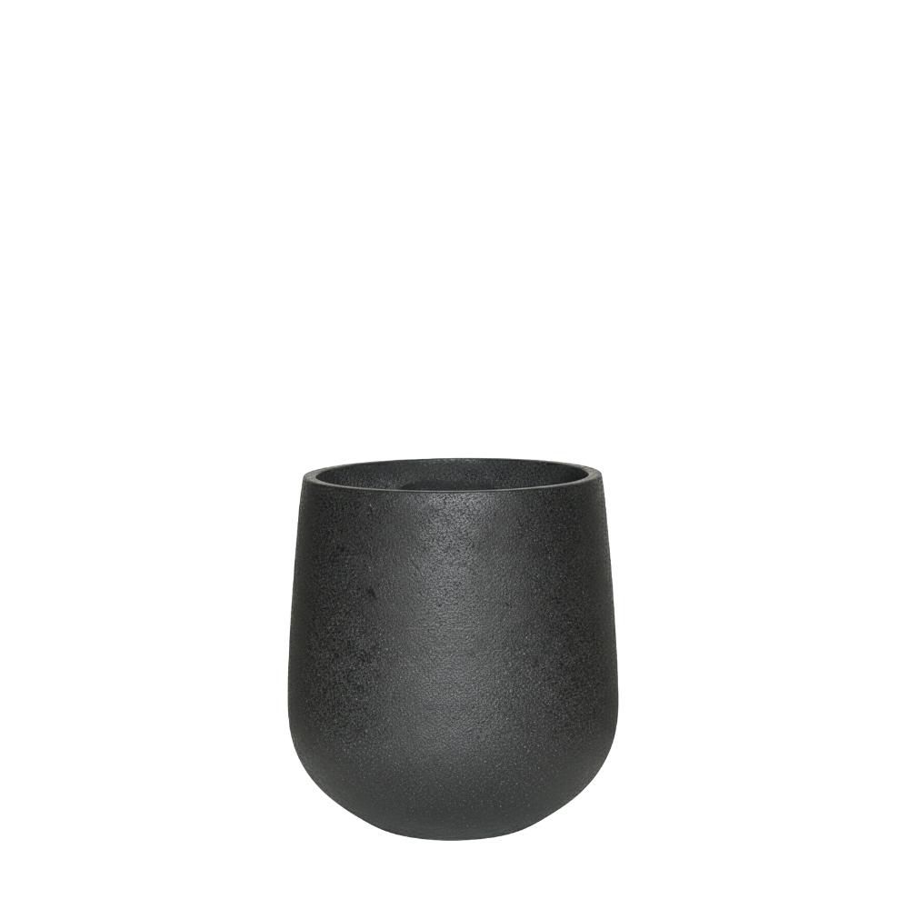 VASO TONDO CEMENTO D.47CM H.55 CM (L) NERO