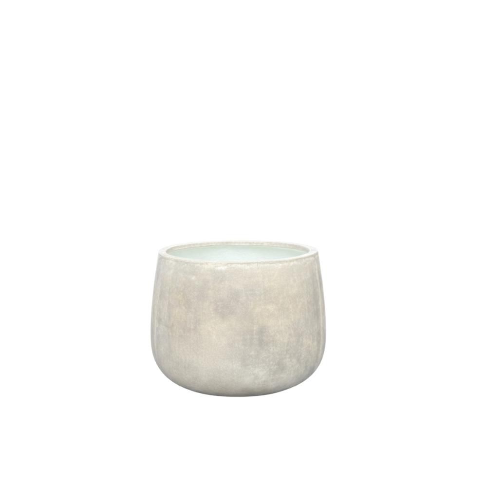 VASO TONDO CEMENTO D.74CM H.54 CM -SMOOTH OYSTER- (L) GRIGIO