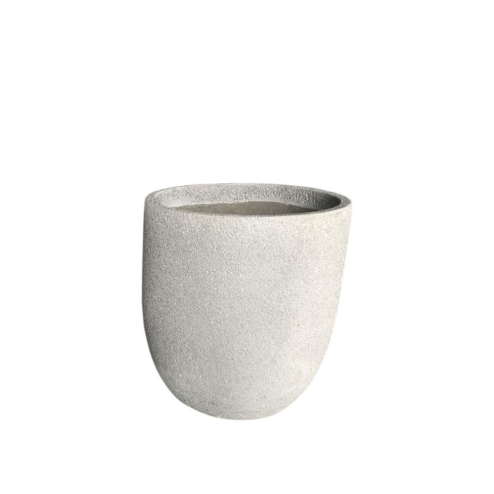 VASO TONDO CEMENTO D.41CM H.51 CM (M) GRIGIO