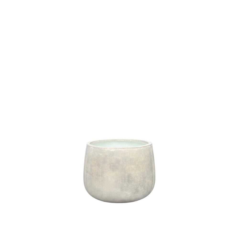 VASO TONDO CEMENTO D.56CM H.41 CM -SMOOTH OYSTER- (M) GRIGIO