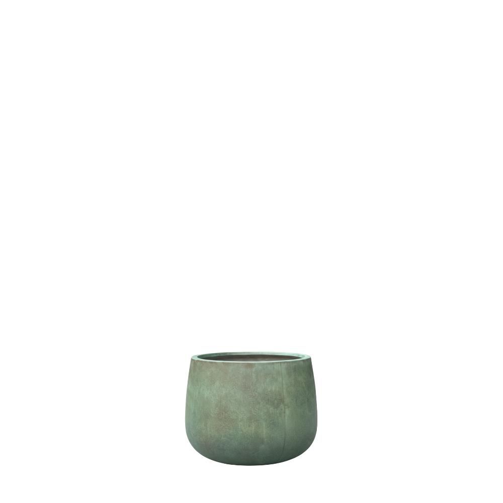 VASO TONDO CEMENTO D.42CM H.28 CM -SMOOTH VERDIGRIS- (S) VERDE VASO TONDO CEMENTO D.42CM H.28 CM -SMOOTH VERDIGRIS- (S) VERDE