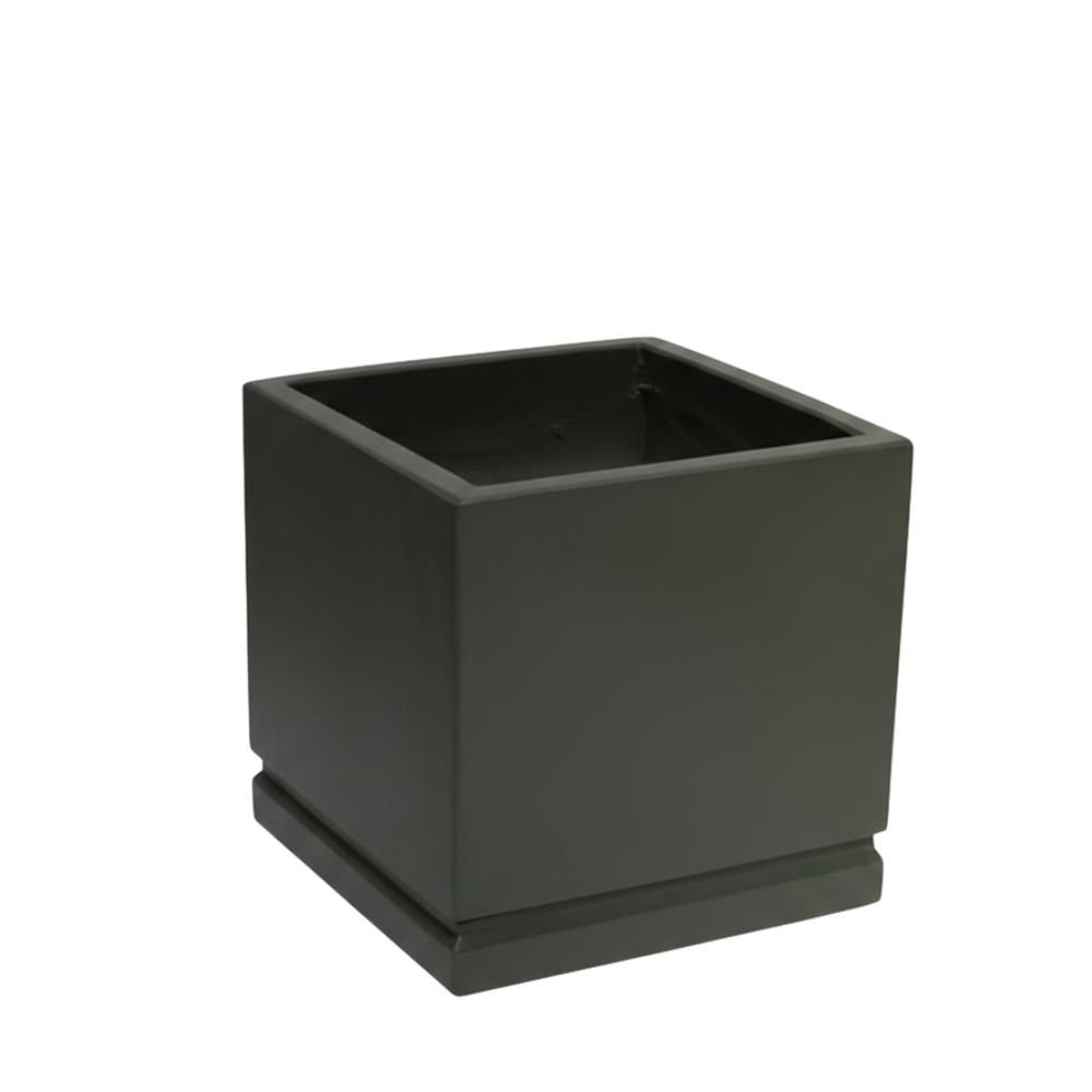 VASO QUADRATO CEMENTO 40X40 CM H.40 CM (M) VERDE