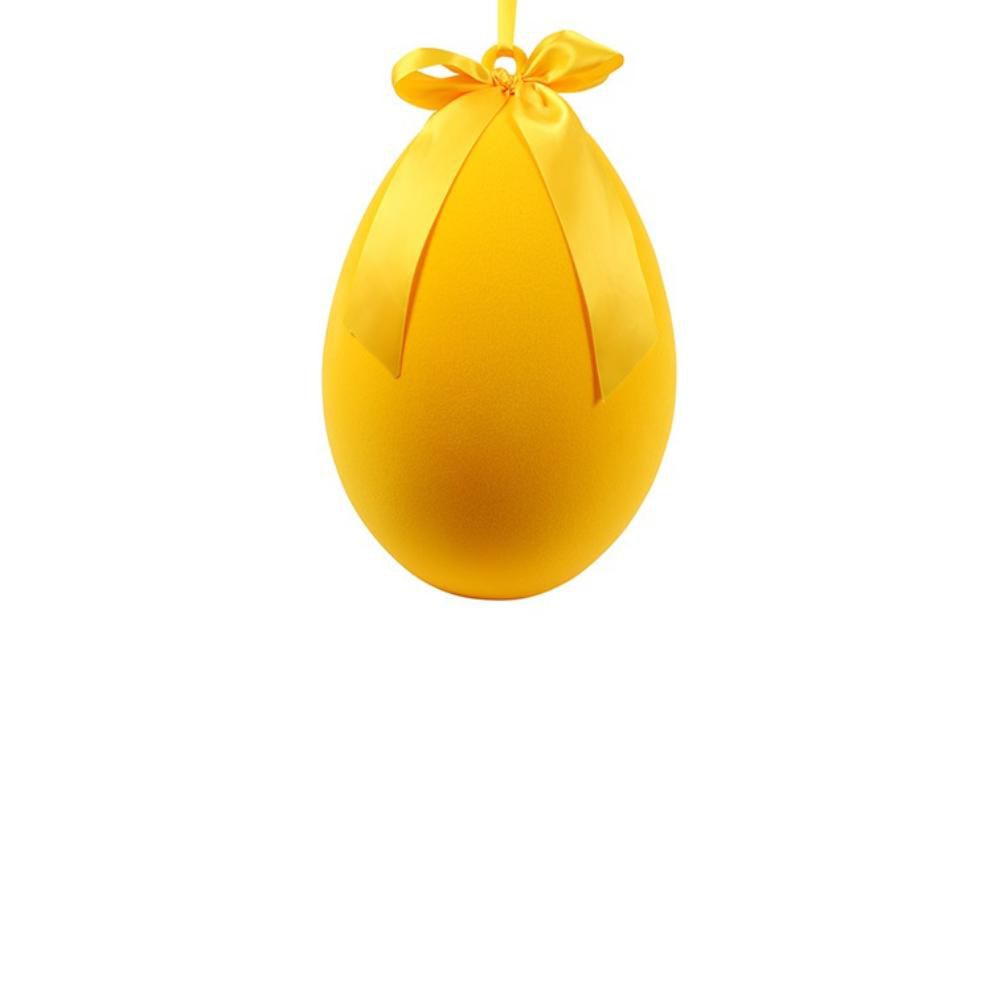 UOVO POLY FLOCCATO D/APPENDERE (XXXL) D.28 CM H.40 CM GIALLO