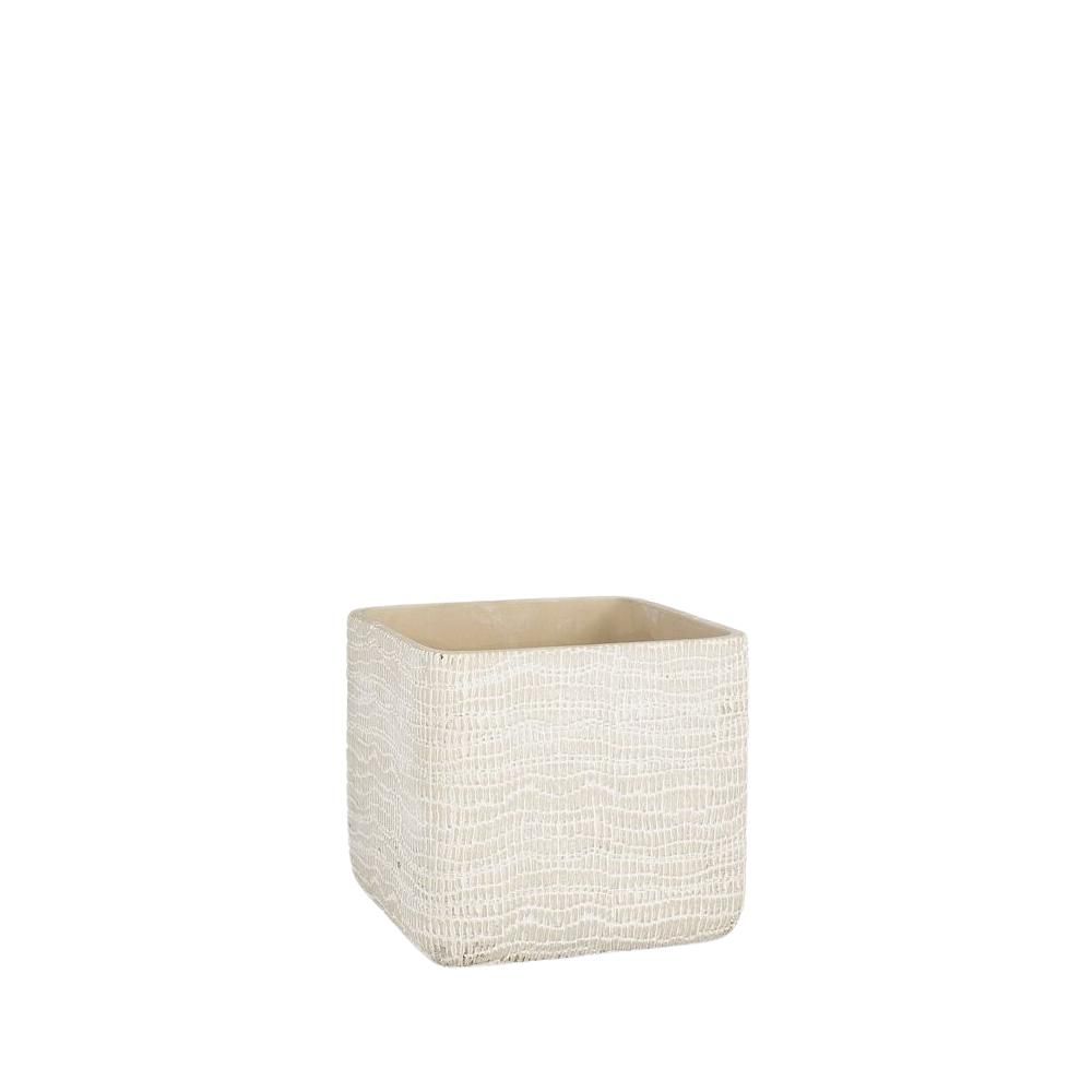 VASO CERAMICA QUADRATO 17,5X17,5 CM H.16 CM -SIRI- GRIGIO VASO CERAMICA QUADRATO 17,5X17,5 CM H.16 CM -SIRI- GRIGIO