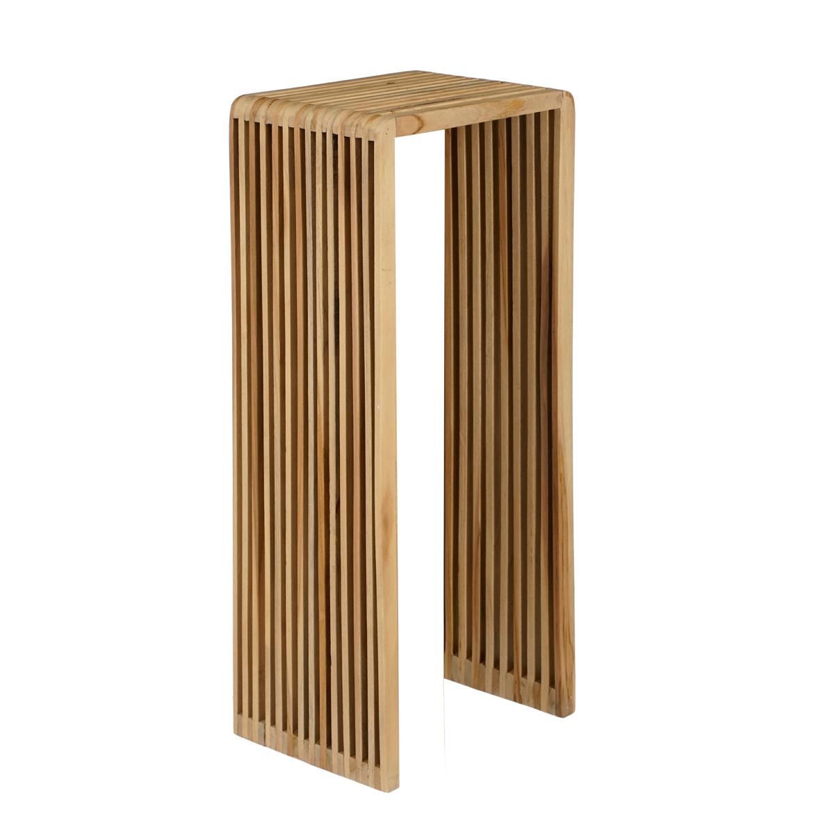ALZATA RETTANGOLARE LEGNO 35X25 CM H.80 CM -YONKER- NATURALE