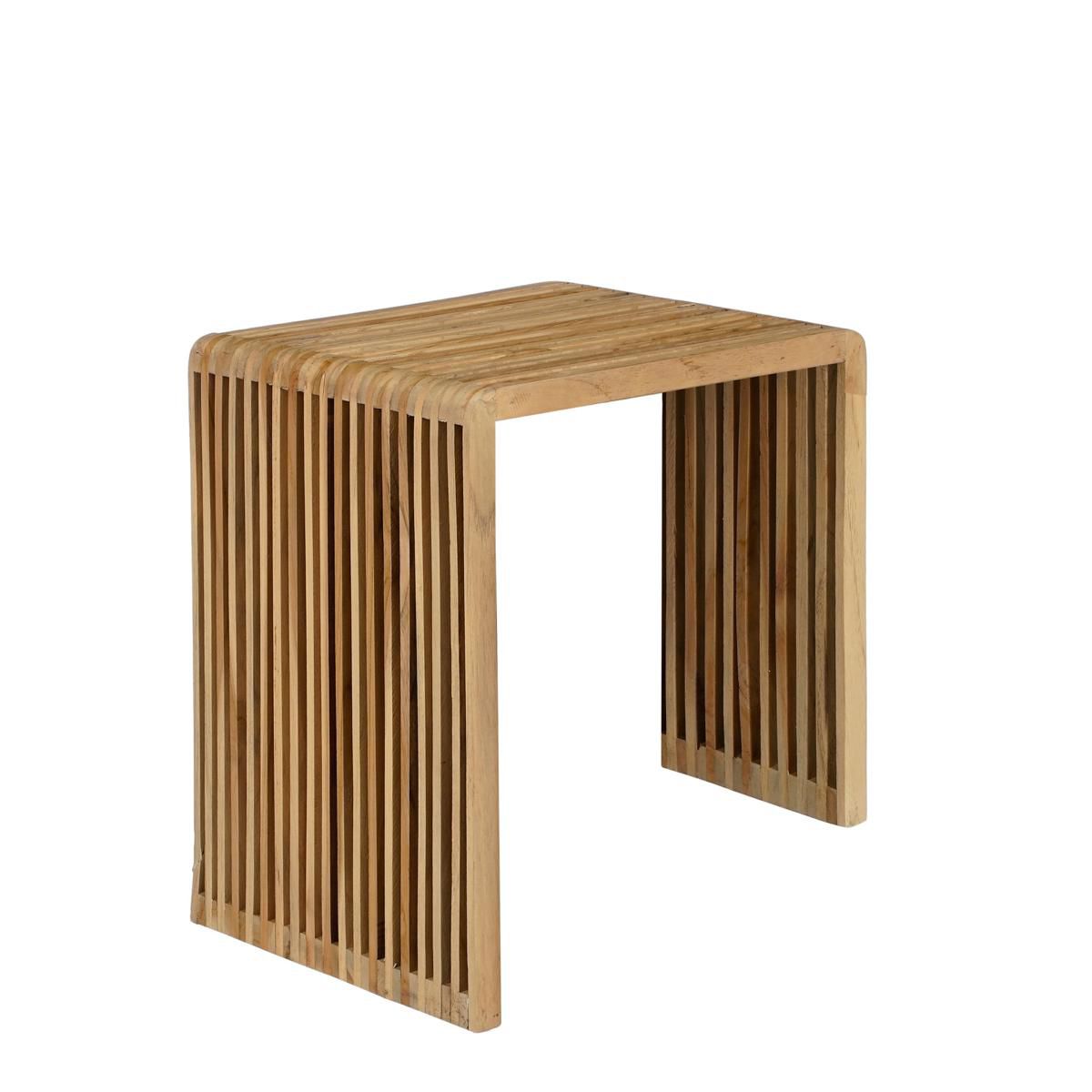 TAVOLO LEGNO 34X34 CM H.45 CM -YONKER- NATURALE