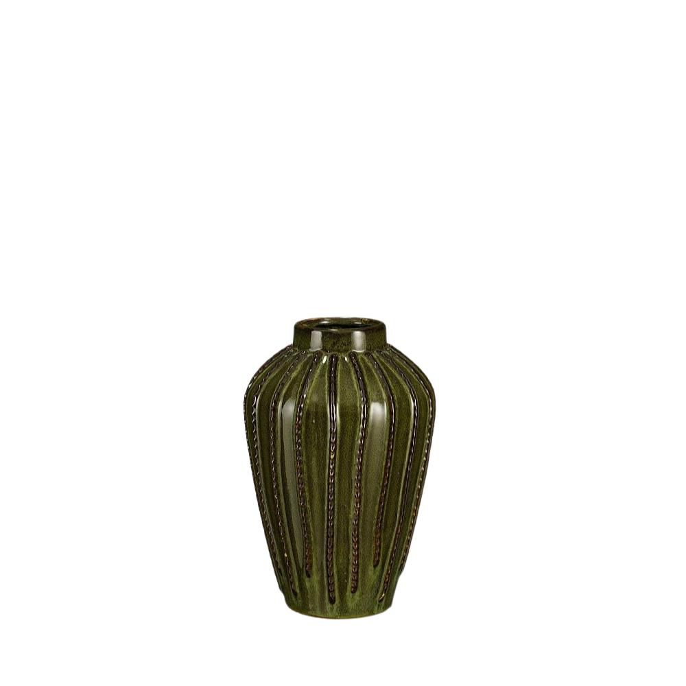 VASO CERAMICA D.20 CM H.29 CM -CATHY- VERDE