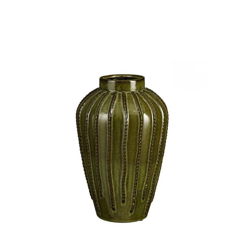 VASO CERAMICA D.24 CM H.35 CM -CATHY- VERDE