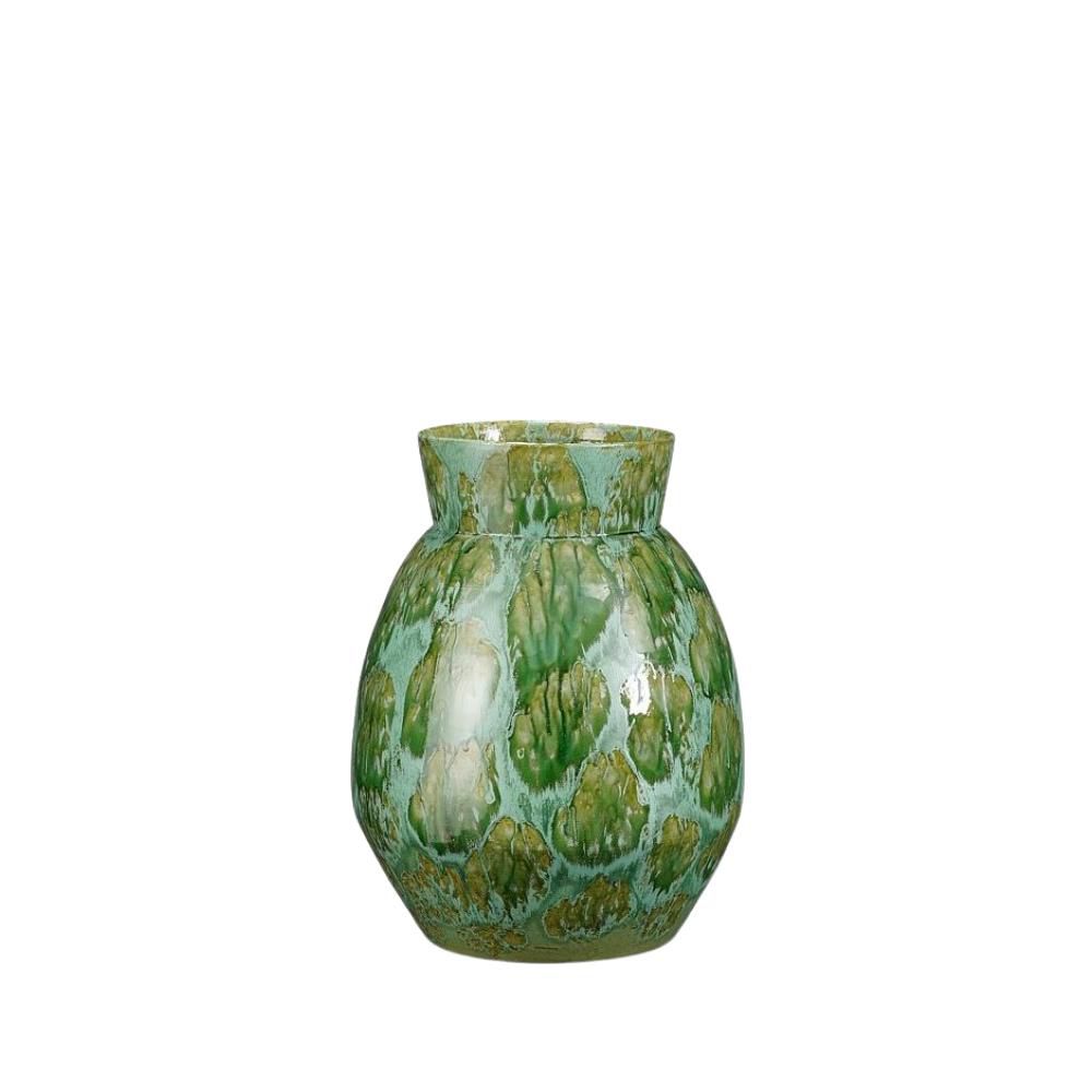 VASO CERAMICA TONDO D.38 CM H.50 CM -HARRIS- VERDE