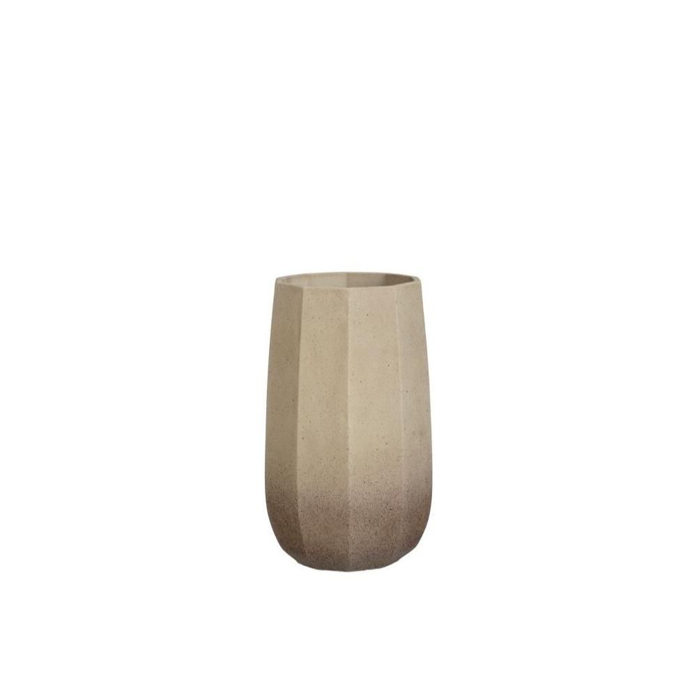 VASO CERAMICA TONDO D.16 CM H.28 CM -LENNART- GRIGIO