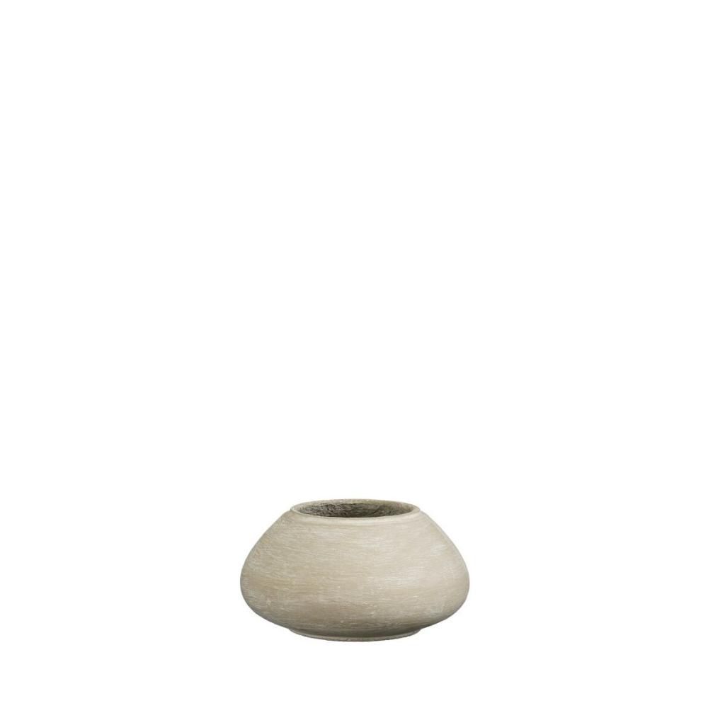 VASO CERAMICA TONDO D.28,5 CM H.15 CM -ARES- GRIGIO