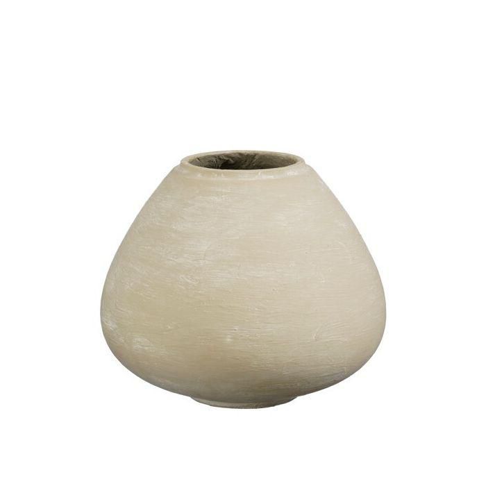 VASO CERAMICA TONDO D.36 CM H.30 CM -ARES- GRIGIO