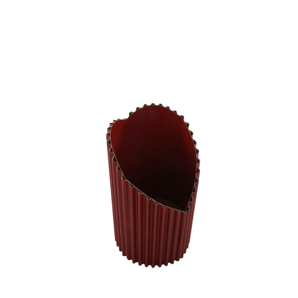 SET 12 SCATOLE CUORE CARTONE ONDULATO D.13 H.22,5 CM ROSSO