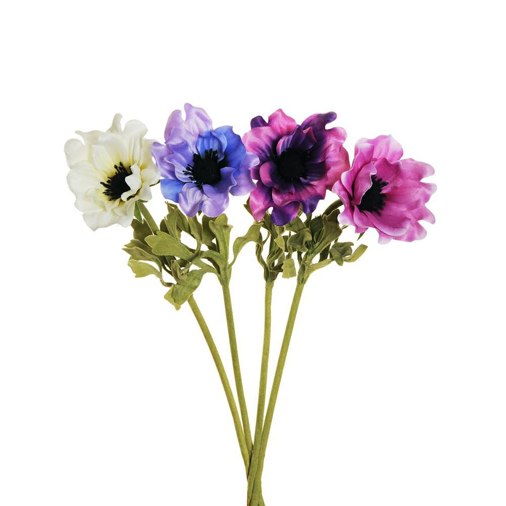 ANEMONE SPRAY FLOCCATO CM 36 ASS. ROSA/CREMA/VIOLA/LILLA