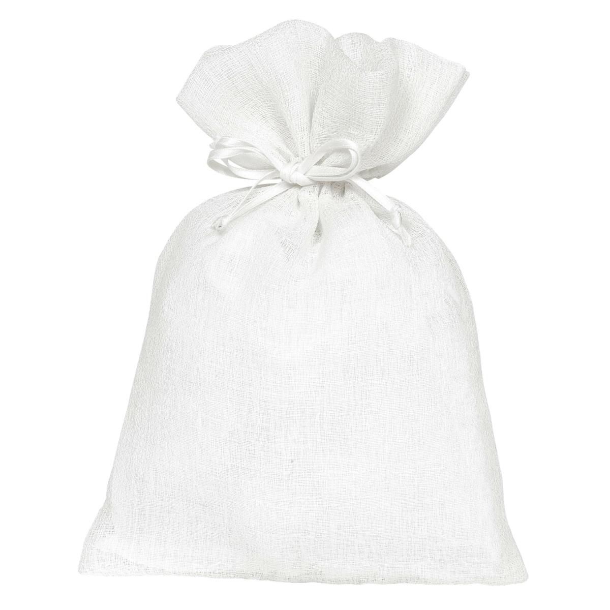 SACCHETTO GARZA COTONE PZ.10 9X12 CM -DELICATE- BIANCO