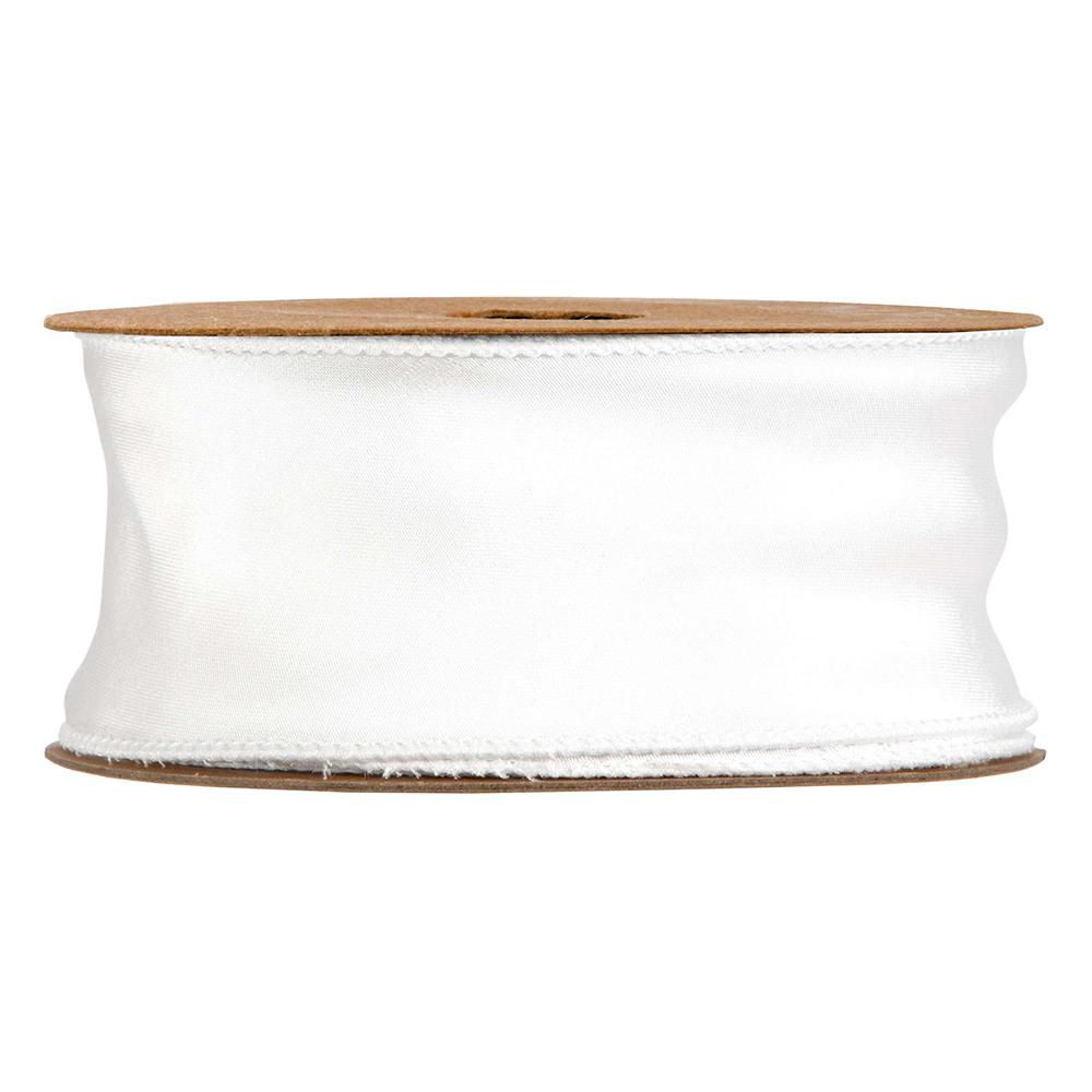 NASTRO RASO C/BORDO ANIMATO 45MM 10MT -GIUSY- BIANCO