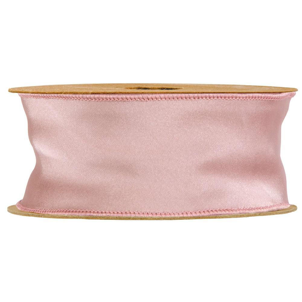 NASTRO RASO C/BORDO ANIMATO 45MM 10MT -GIUSY- ROSA ANTICO