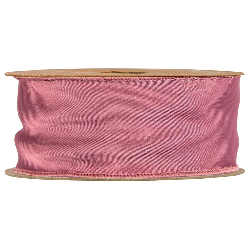 NASTRO RASO C/BORDO ANIMATO 45MM 10MT -GIUSY- ROSA SCURO