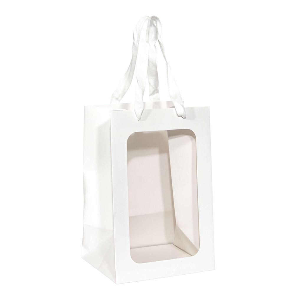 SET 10 SHOPPERS C/FINESTRA CM.20X16 H.30 CM BIANCO