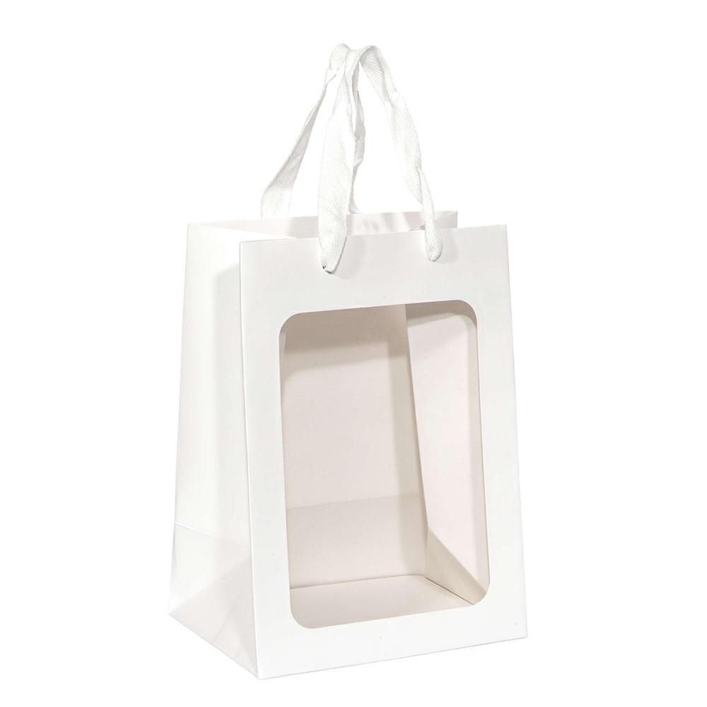 SET 10 SHOPPERS C/FINESTRA CM.18X13 H.25 CM BIANCO