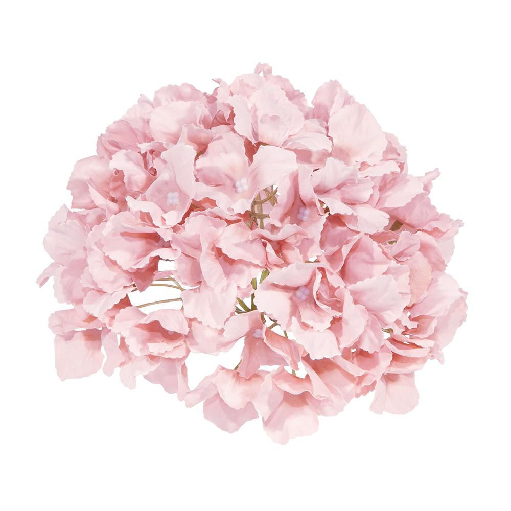 SET 12 TESTE DI HYDRANGEA CM.18 ROSA CHIARO