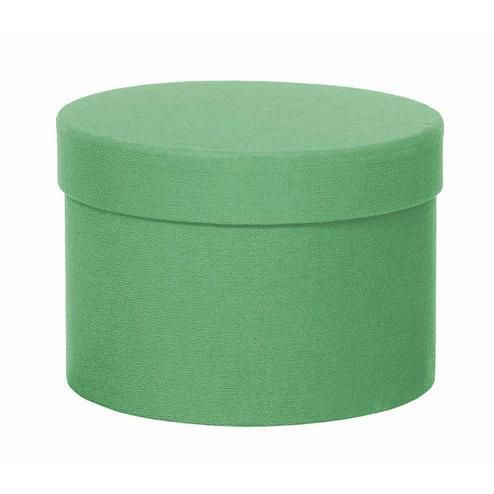 SET 3 SCATOLE VELLUTO D.18,3-16-13,7 H.14,5-13-11 CM VERDE MENTA