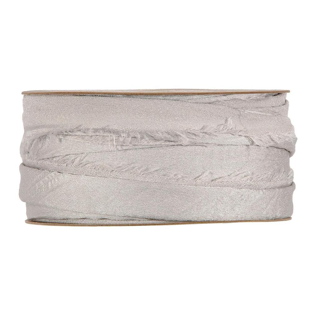 NASTRO EFFETTO INCRESPATO 50MM 10MT -SARAH- GRIGIO