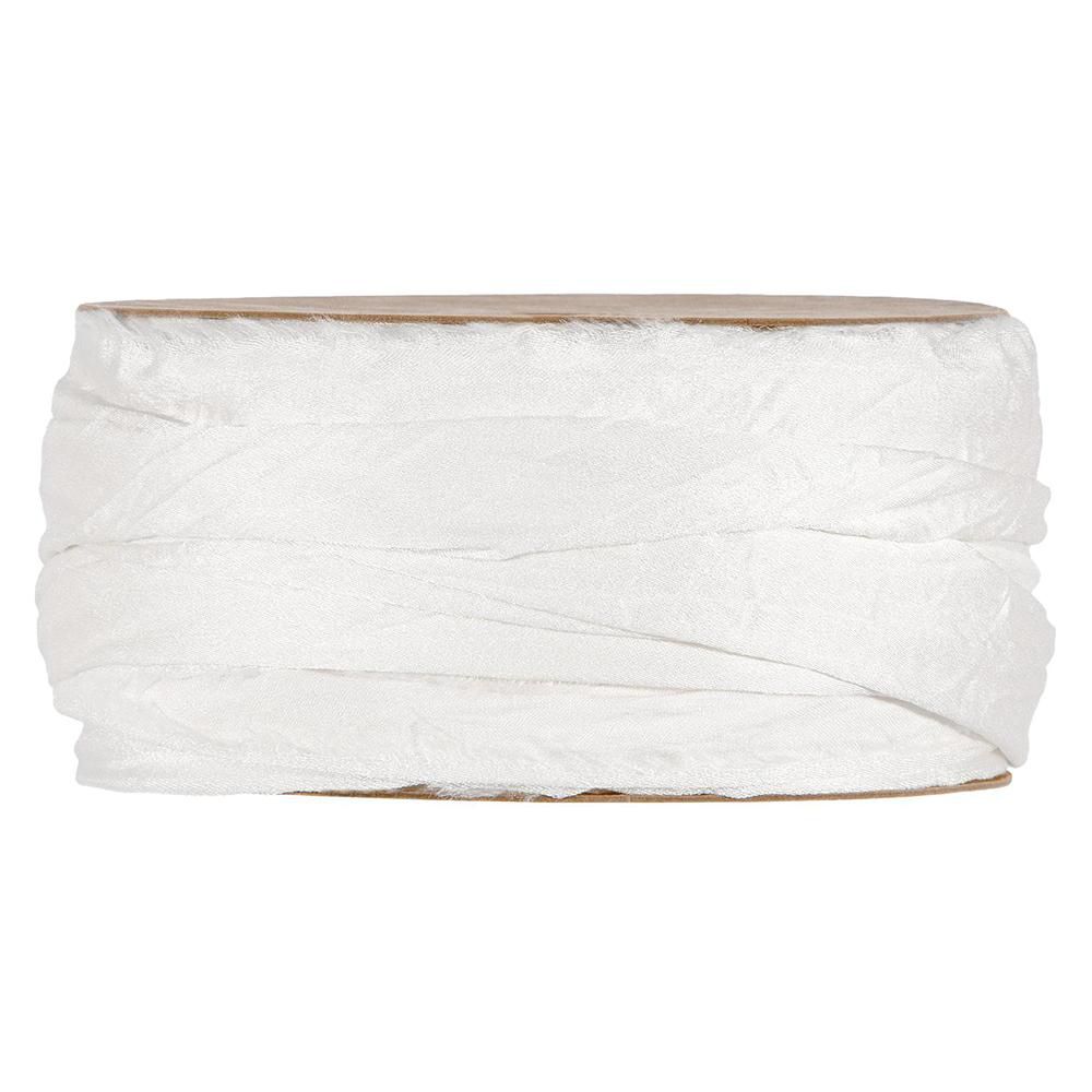 NASTRO EFFETTO INCRESPATO 50MM 10MT -SARAH- BIANCO