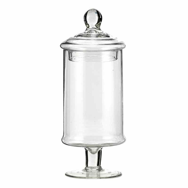 CONFETTIERA VETRO D.14 H.32 CM TRASPARENTE