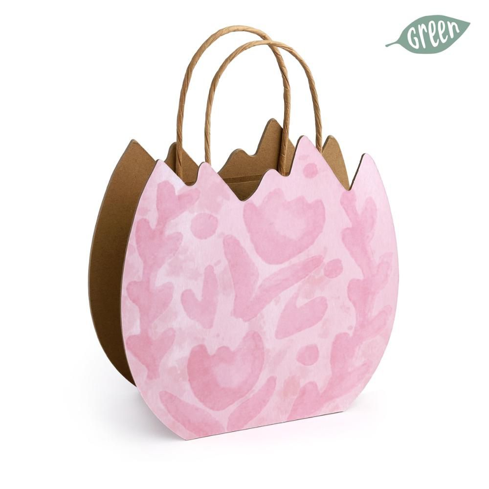 SET 5 SACCHETTI CARTA UOVO -SPRING- 17X7 CM H. 17,5 CM ROSA