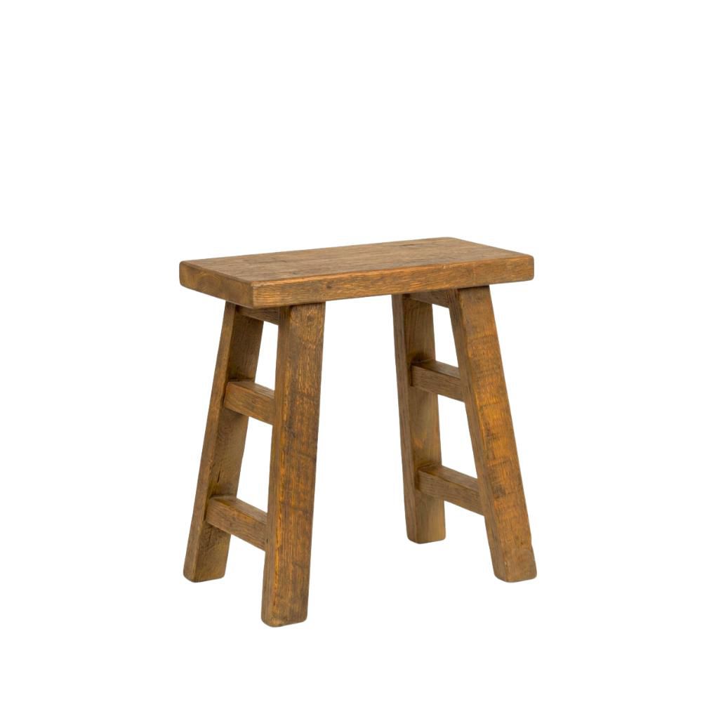 PANCA LEGNO RETTANGOLARE 50X23 CM H.45 CM -SCHOOL- NATURALE