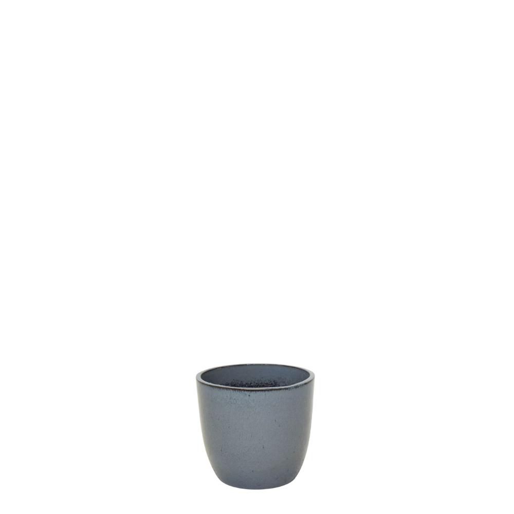 VASO CERAMICA D.40 CM H.36 CM – NOBLE EGG- BLU ANTICATO