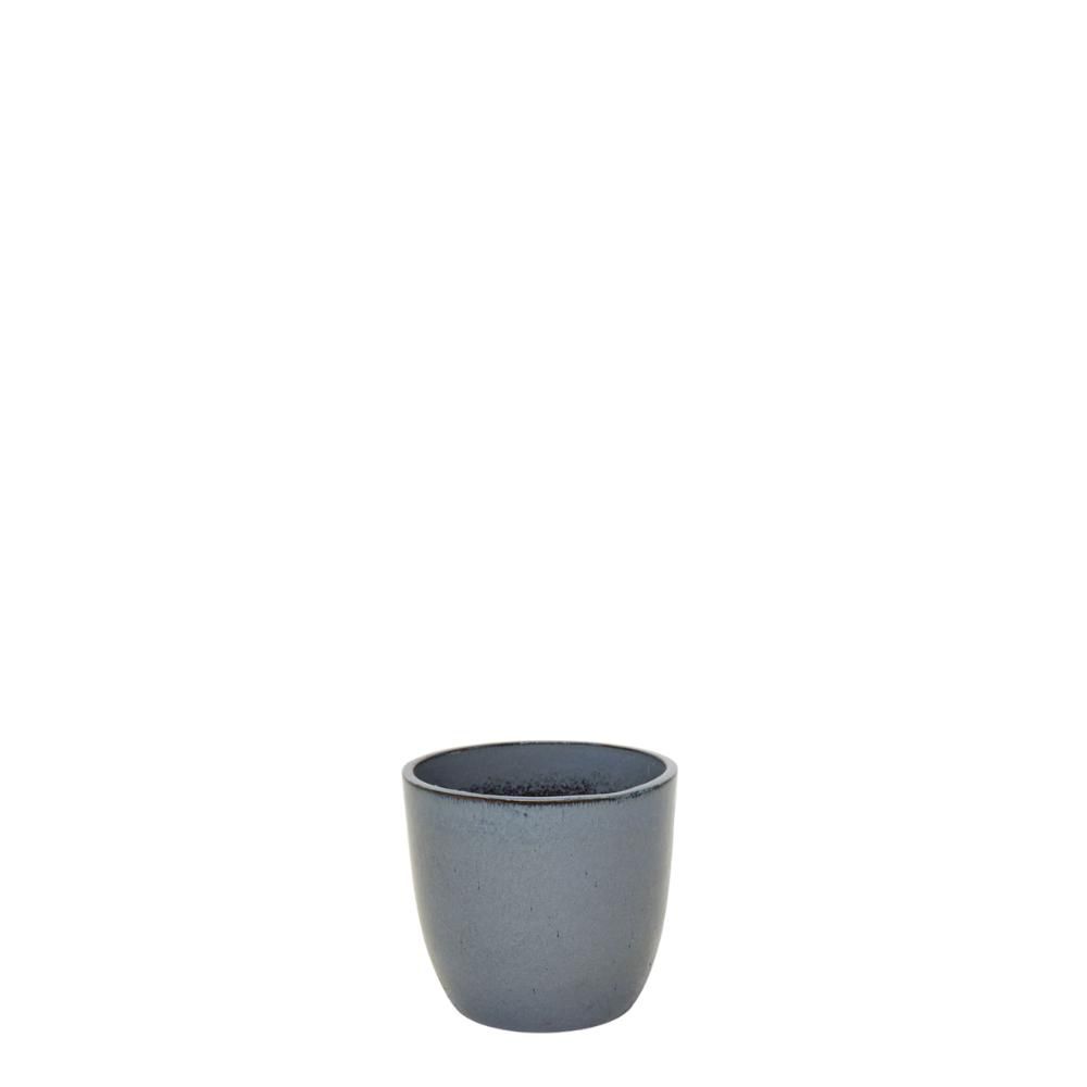 VASO CERAMICA D.48 CM H.43 CM – NOBLE EGG- BLU ANTICATO