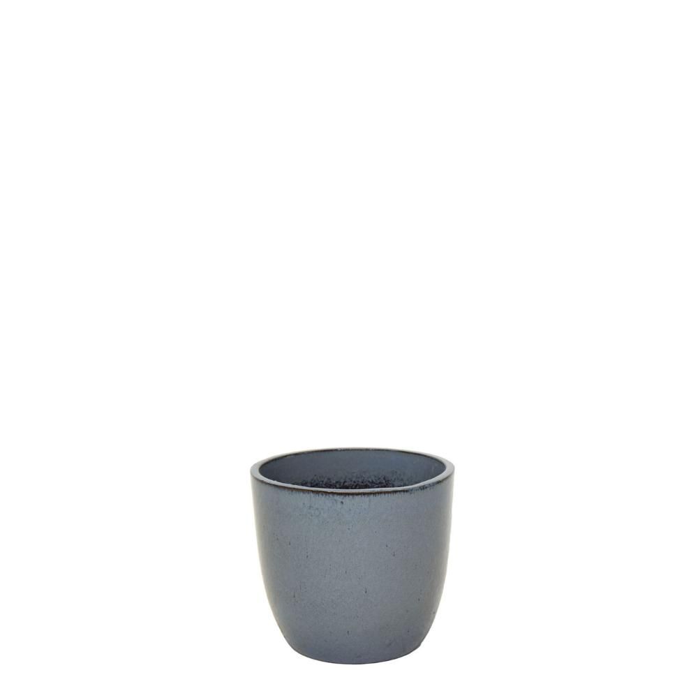 VASO CERAMICA D.58 CM H.51 CM -NOBLE EGG- BLU ANTICATO