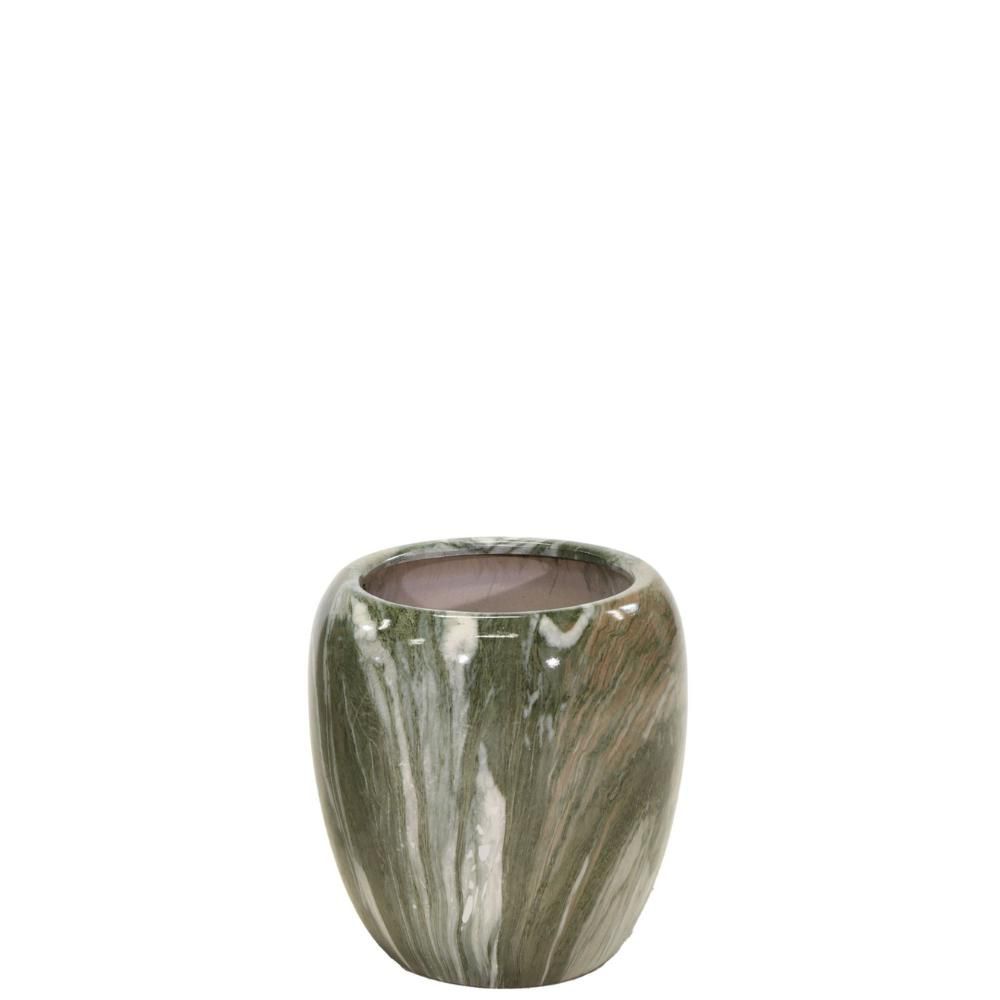 VASO CERAMICA D.31 CM H.35 CM -EMPEROR BELLY BIG- VERDE