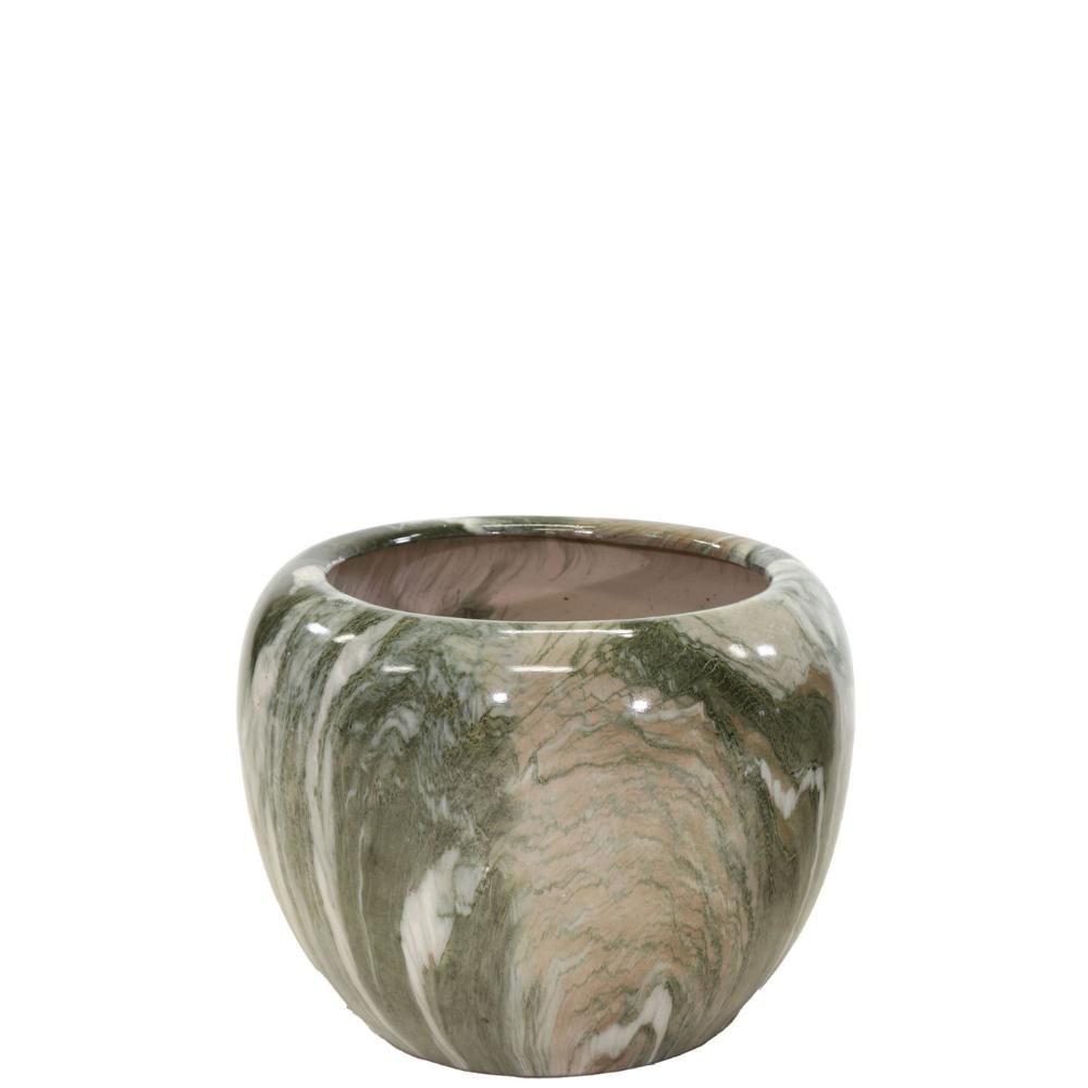 VASO CERAMICA D.48 CM H.40 CM -EMPEROR BELLY BIG- VERDE