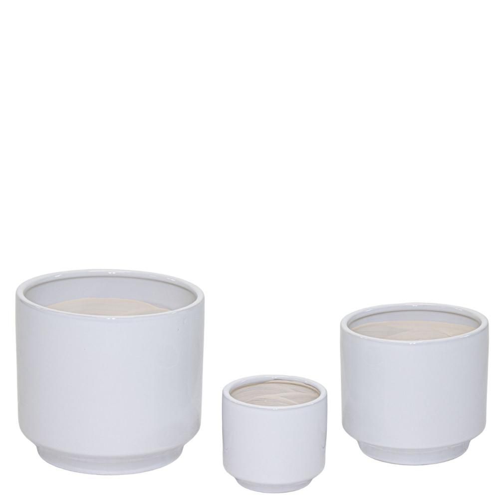 SET 3 VASI CERAMICA D.13/19,5/24,5 H.12/18/22-DUET CYLINDER-BNC