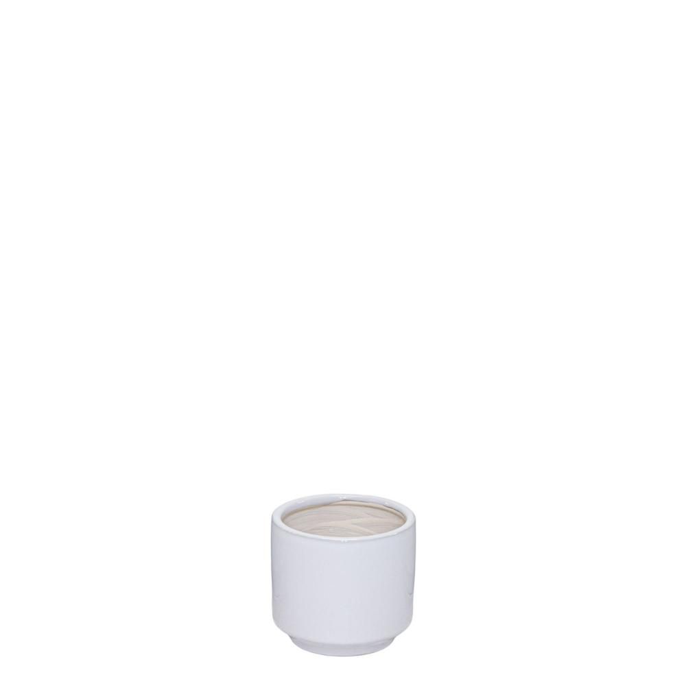 VASO CERAMICA D.13 CM H.12 CM -DUET CYLINDER- BIANCO