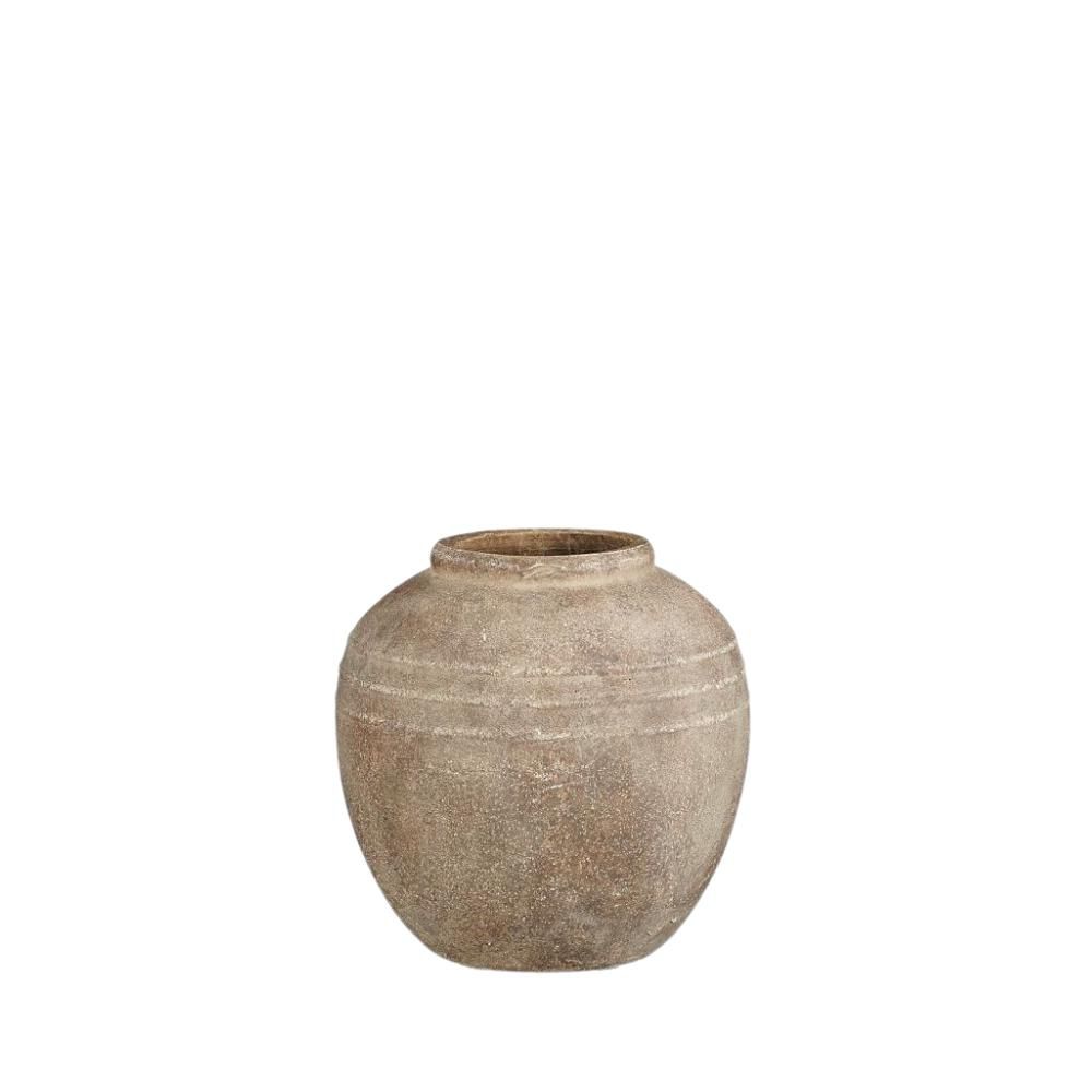 VASO TERRACOTTA D.29 CMH.29 CM -MANO- MARRONE