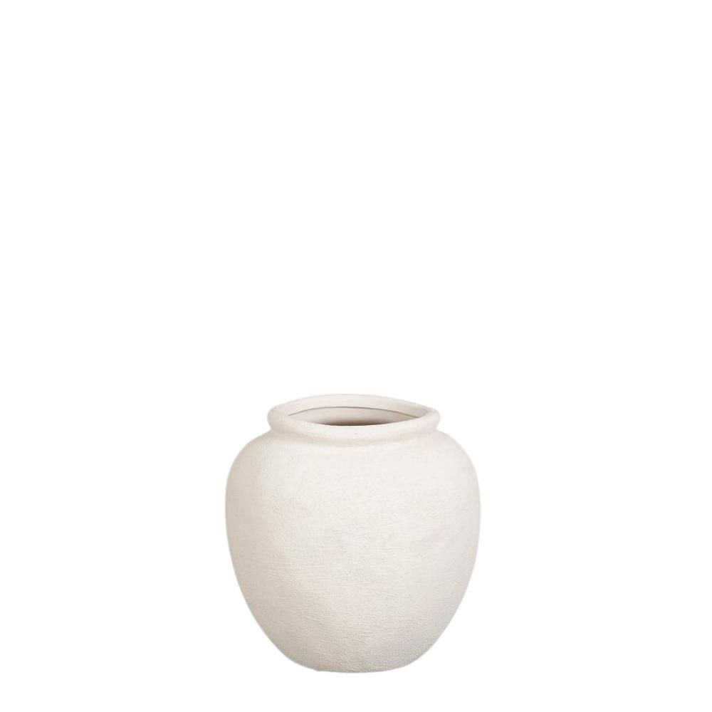 VASO CERAMICA TONDO D.17 CM H.16,5 CM -JULIUS- BIANCO
